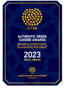 Authentic greek cuisine awards 2023 Gold award